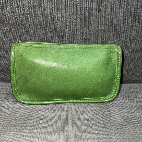 Coach Green Pouch Bag Vintage - Picture 1 of 12